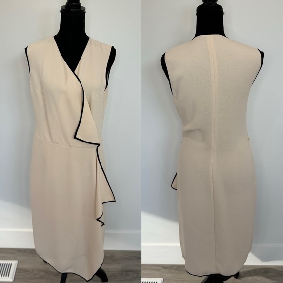 Rachel Roy Cream Sleeveless Wrap Maxi Dress (sz 6) - Picture 1 of 8